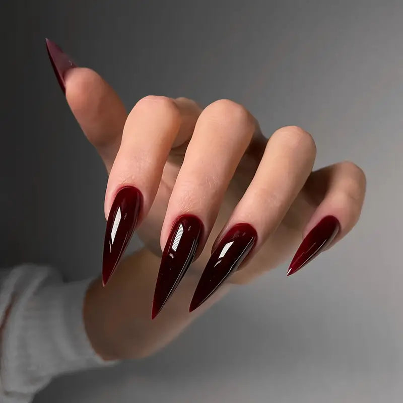 Solid Color Fake Nails, Press On Nails With Simple Design, False Nails For Women Girls Daily Wear