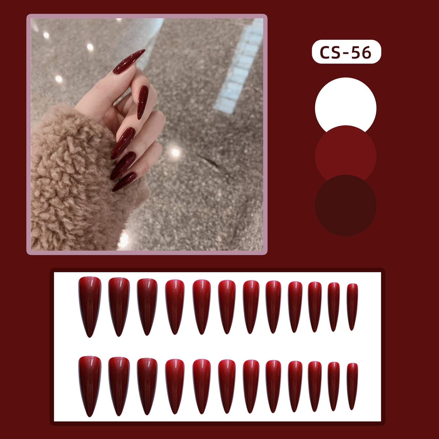Solid Color Fake Nails, Press On Nails With Simple Design, False Nails For Women Girls Daily Wear