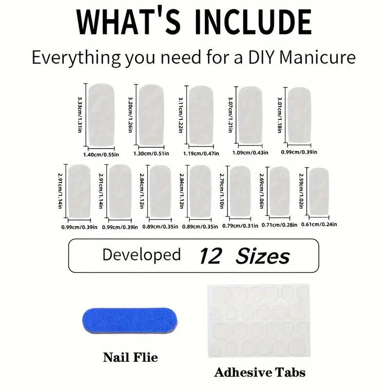 24pcs Glossy Long Square Fake Nails, Black French Tip Press On Nails With 3D Butterfly And Silvery Glitter Design, Minimalist Style False Nails For Women Girls