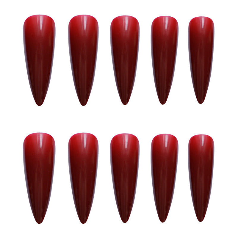Solid Color Fake Nails, Press On Nails With Simple Design, False Nails For Women Girls Daily Wear
